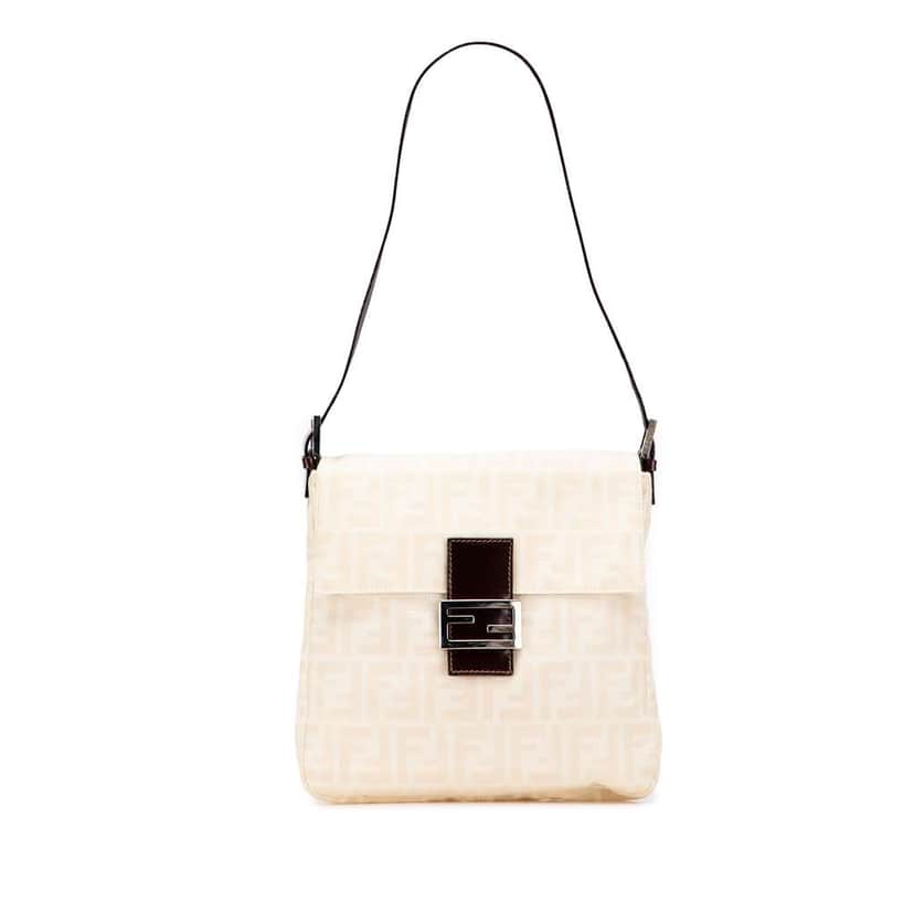 Fendi Zucca Canvas Shoulder Bag Brown Canvas Very good condition - Front View