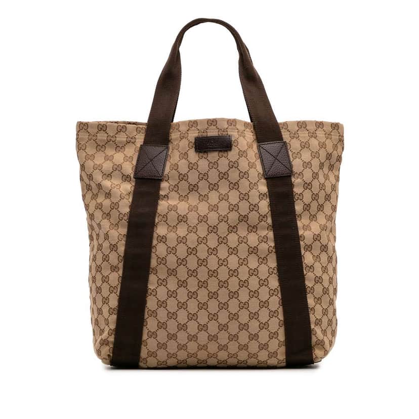 Gucci GG Canvas Tote Brown Canvas Good condition - Front View