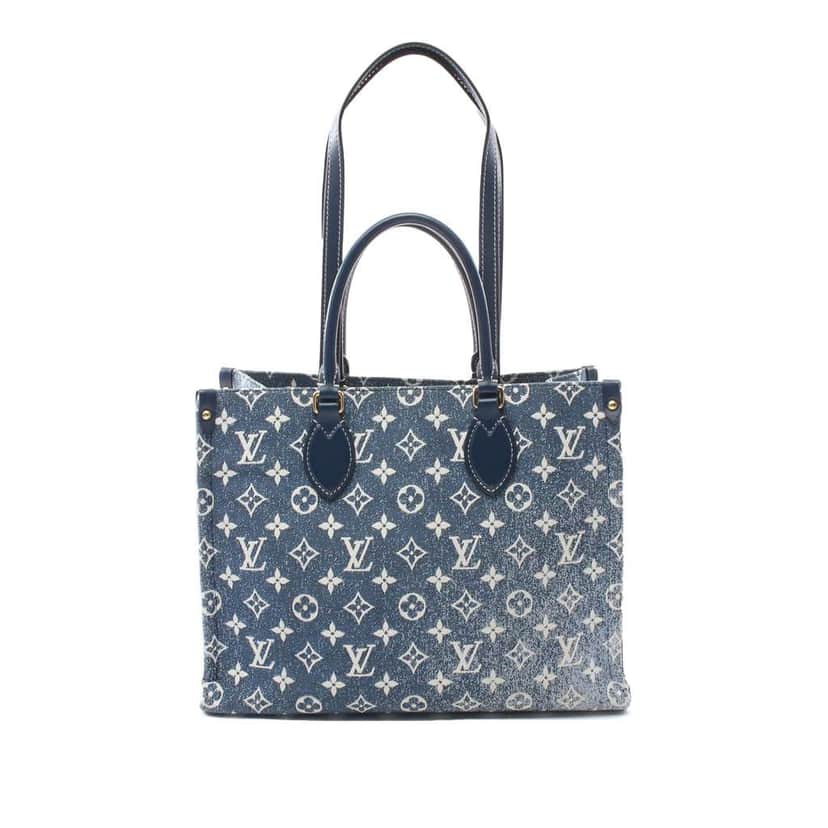 Louis Vuitton Monogram Denim Onthego MM Blue Denim Good condition - Front View