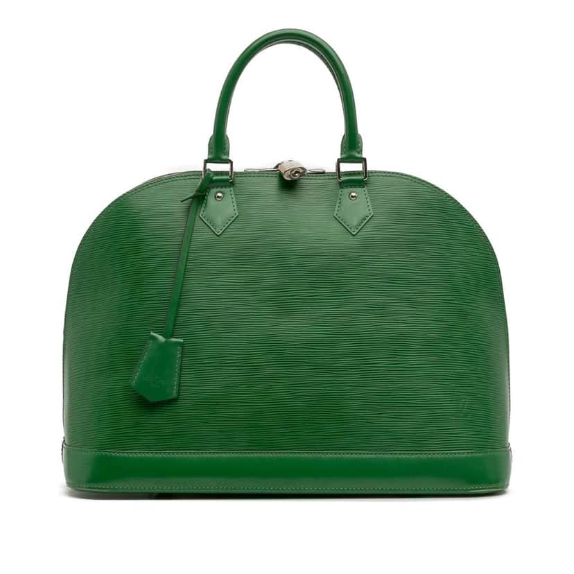 Louis Vuitton Epi Alma GM Green Leather Good condition - Front View