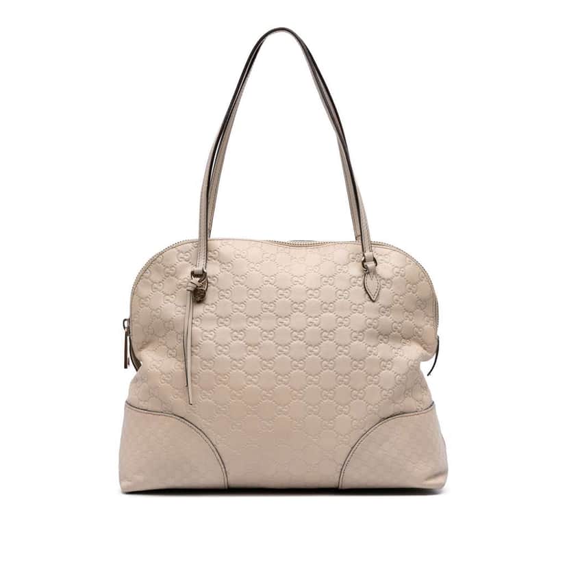 Gucci Medium Guccissima Bree Dome Tote Brown Leather Good condition - Front View