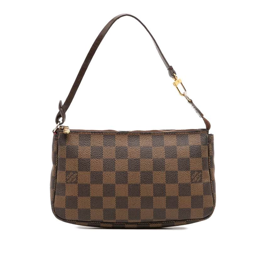 Louis Vuitton Damier Ebene Pochette Accessoires Brown Canvas Good condition - Front View