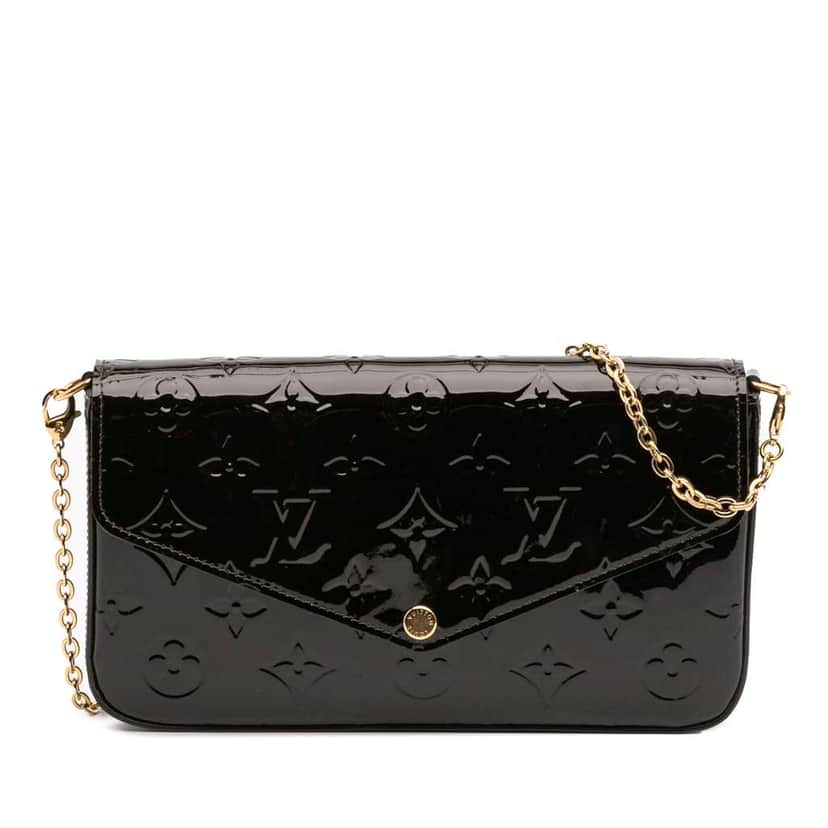 Louis Vuitton Monogram Vernis Pochette Felicie Purple Leather Good condition - Front View