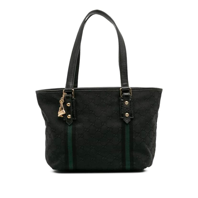 Gucci GG Canvas Jolicoeur Tote Black Canvas Good condition - Front View
