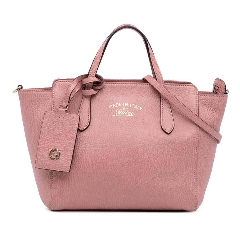 Gucci Mini Leather Swing Satchel Pink Leather Good condition - Front View