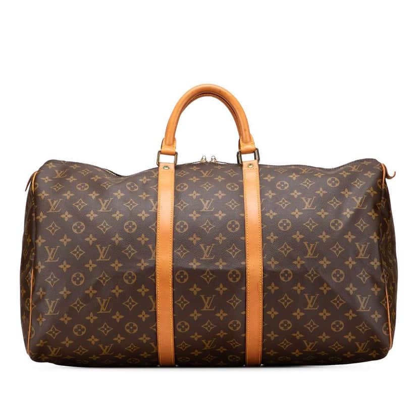 Louis Vuitton Monogram Keepall 55 Brown Fair condition - Front View