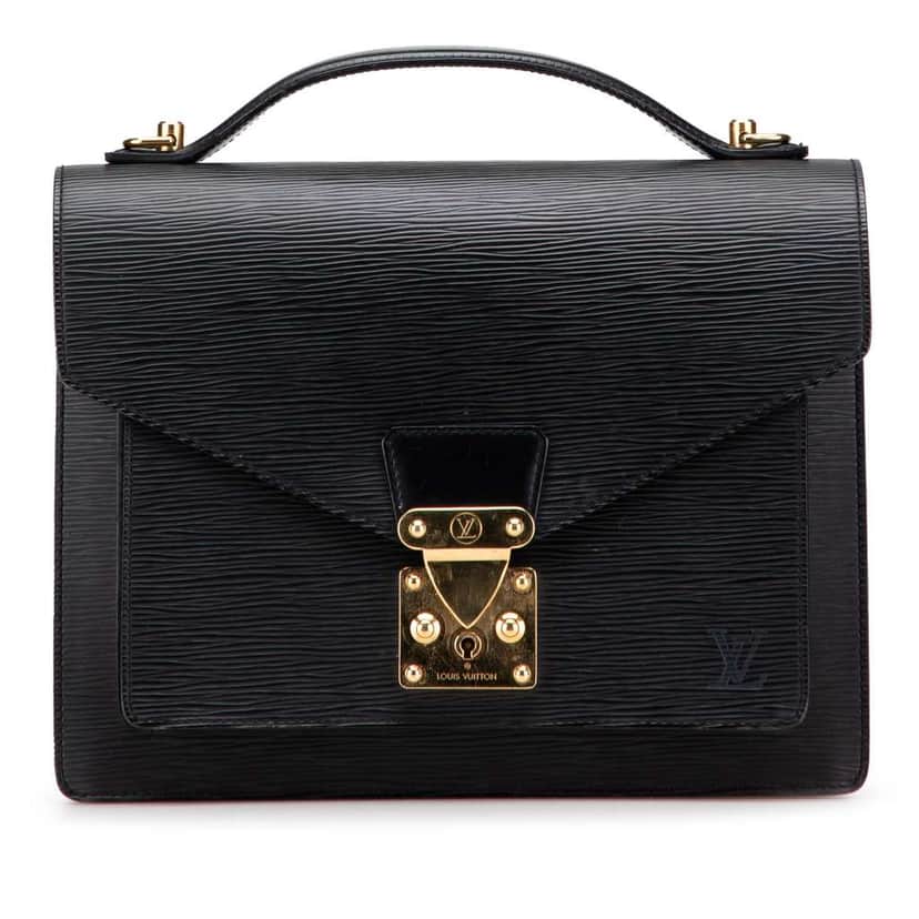 Louis Vuitton Epi Monceau 28 Black Leather Fair condition - Front View
