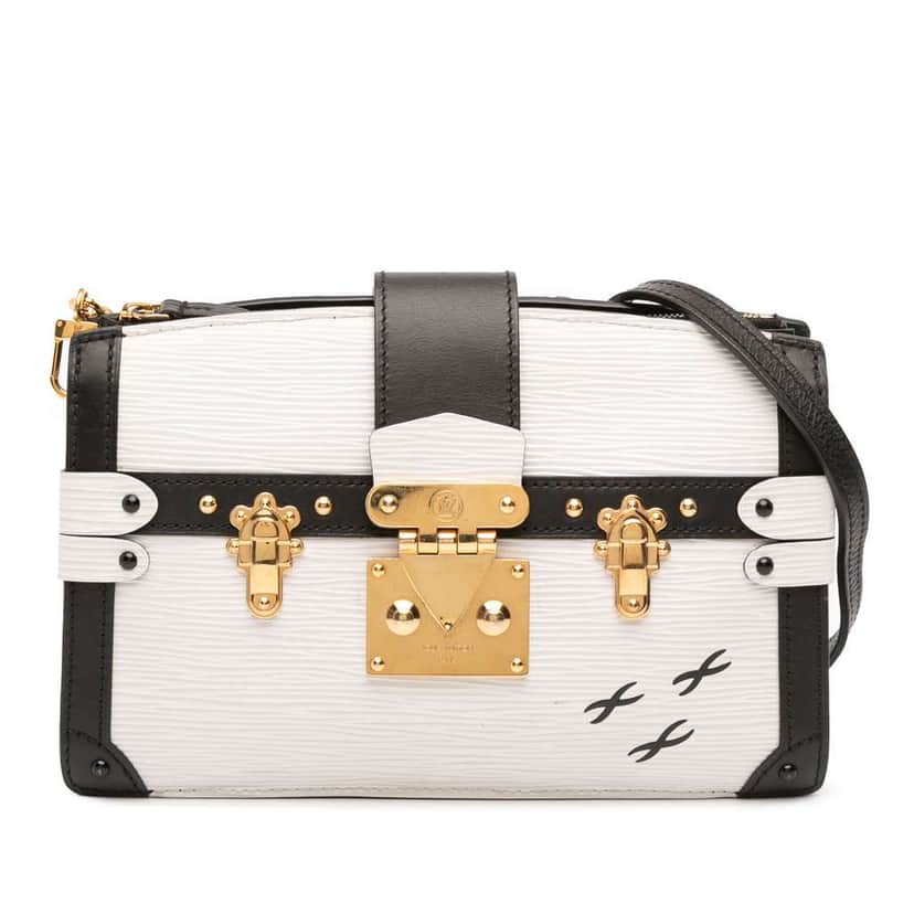 Louis Vuitton Epi Trunk Clutch White Leather Good condition - Front View