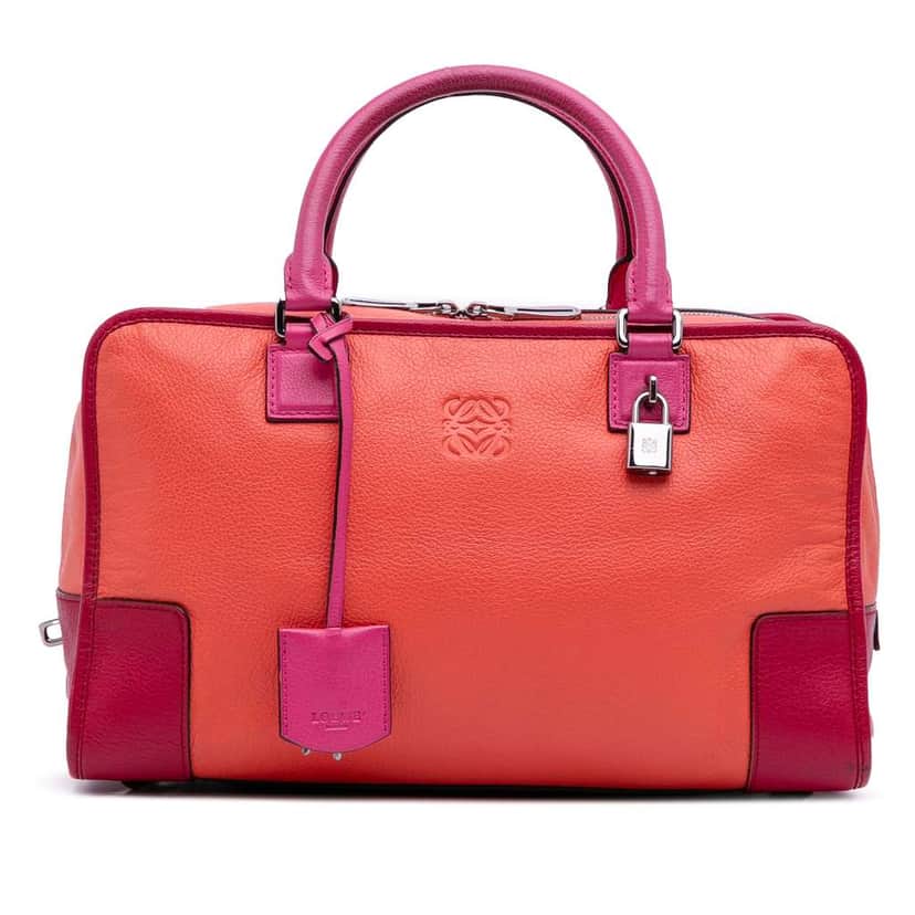 Loewe Tricolor Leather Amazona 36 Orange Leather Good condition - Front View