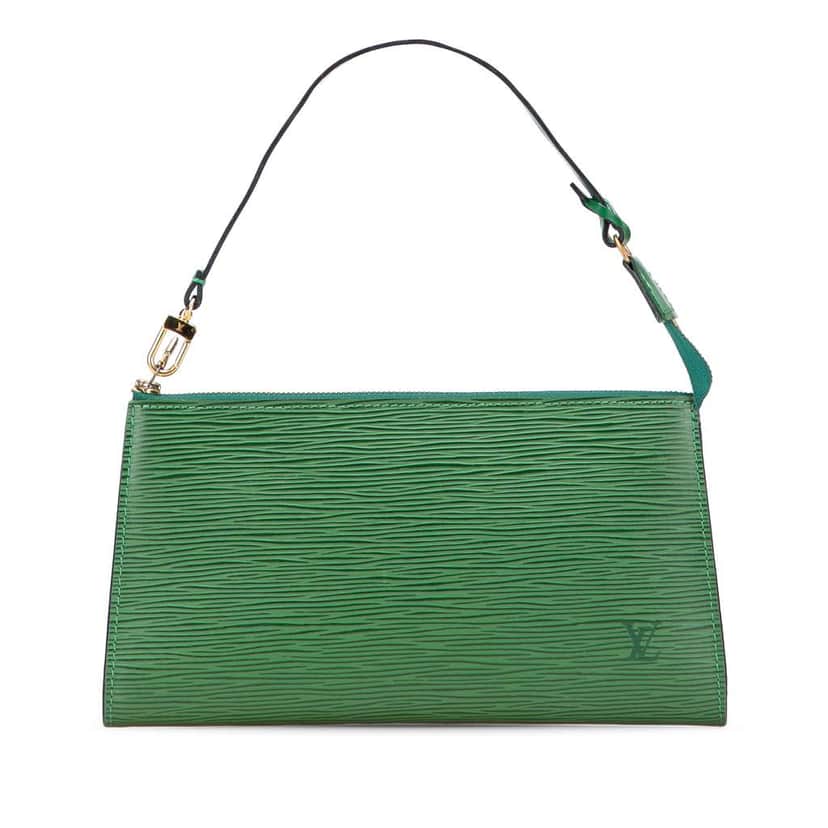 Louis Vuitton Epi Pochette Accessoires Green Leather Good condition - Front View