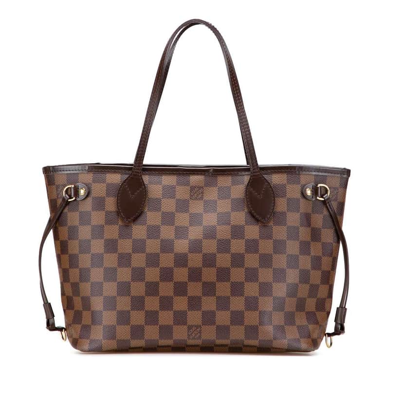 Louis Vuitton Damier Ebene Neverfull PM Brown Canvas Good condition - Front View