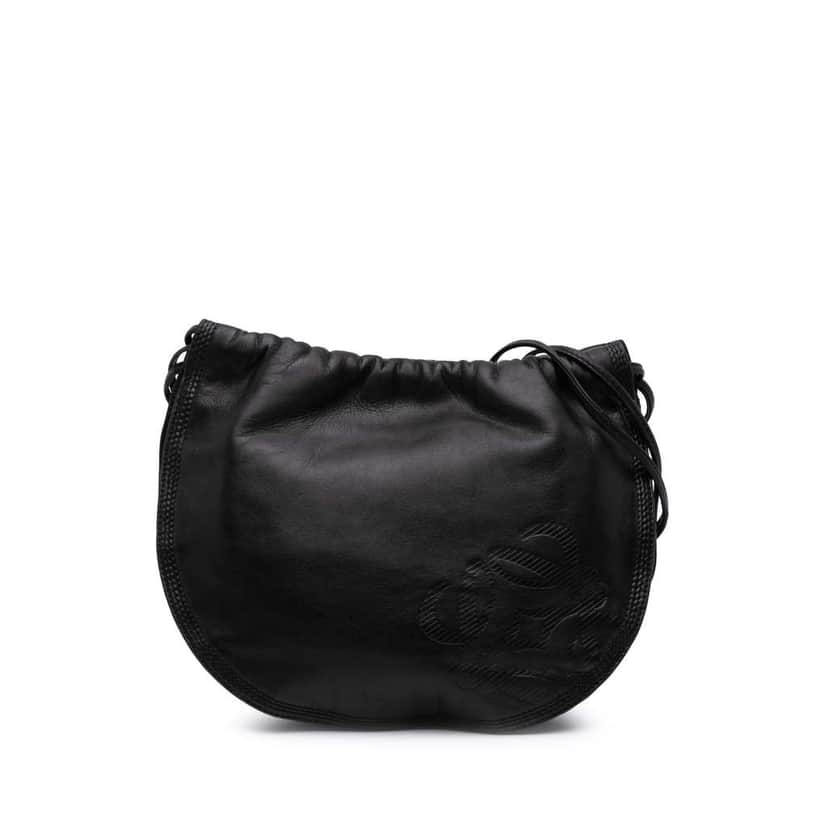 Loewe Anagram Leather Crossbody Black Leather Good condition - Front View