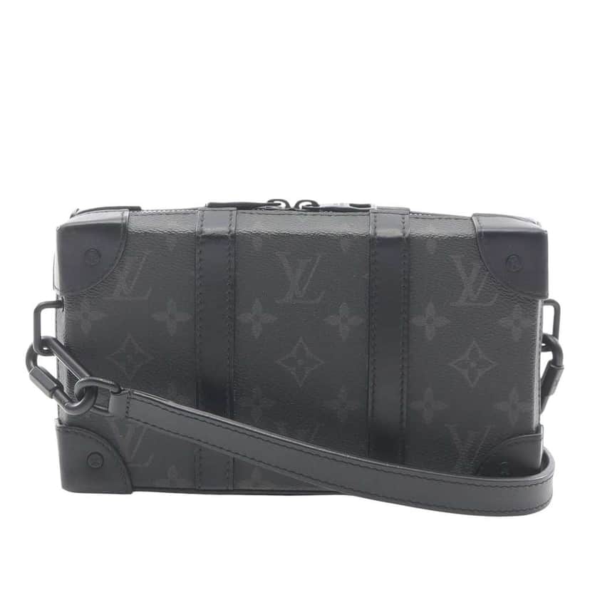 Louis Vuitton Monogram Eclipse Soft Trunk Wallet Crossbody Black Good condition - Front View