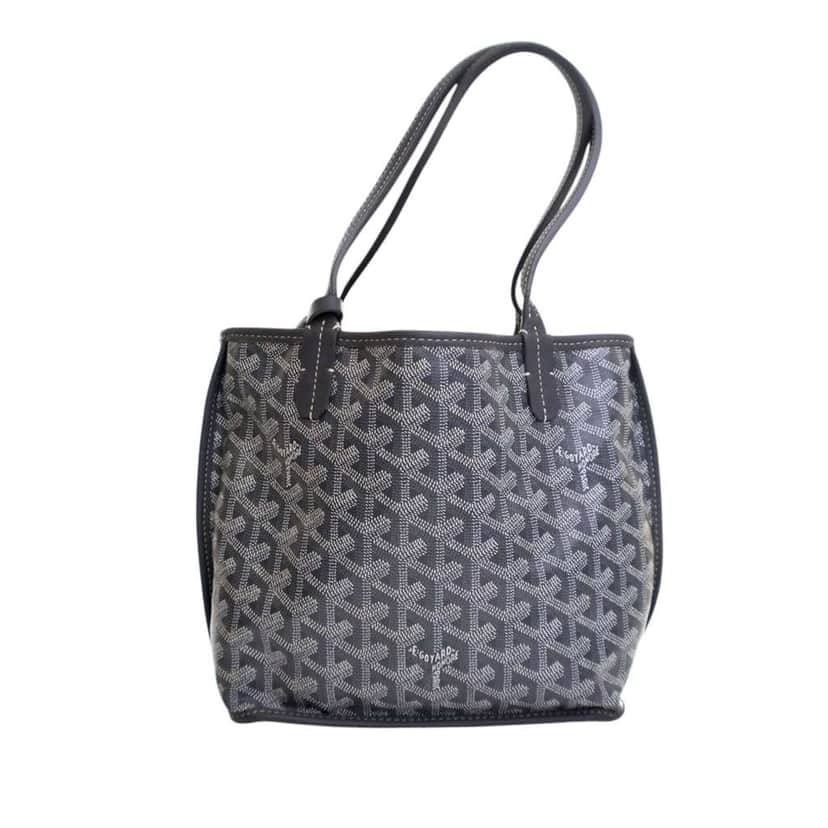 Goyard Mini Goyardine Reversible Anjou Grey Canvas Good condition - Front View