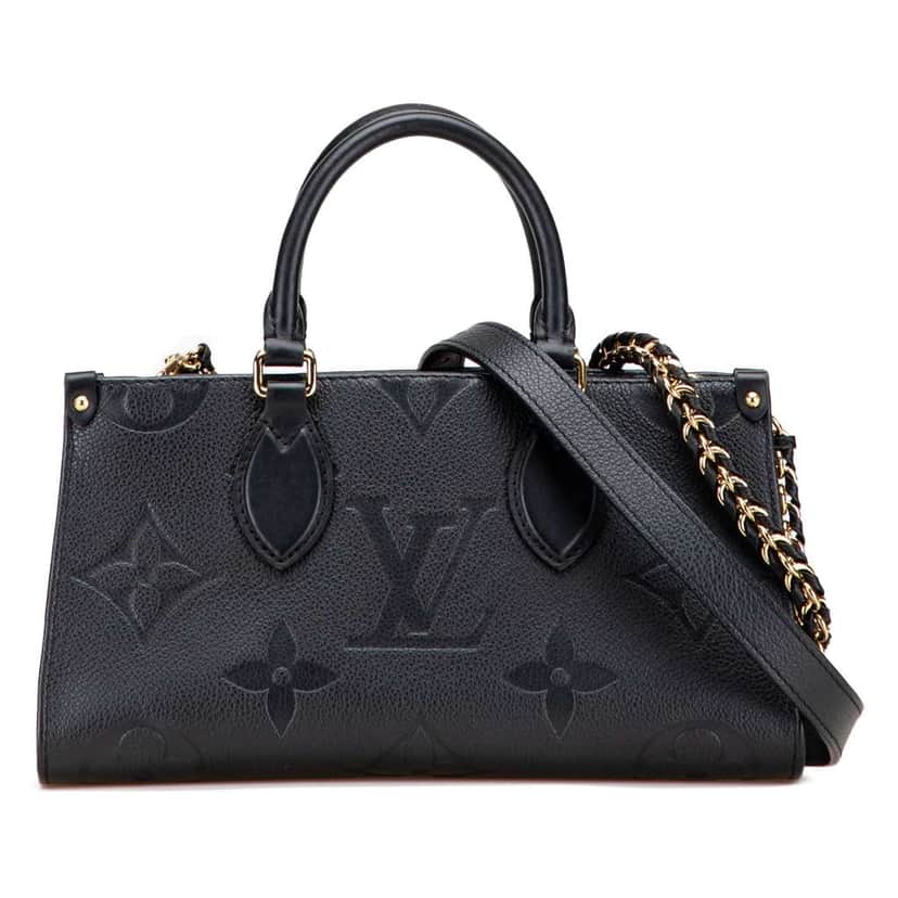 Louis Vuitton Monogram Giant Empreinte OnTheGo East West Black Leather Good condition - Front View