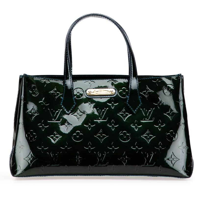 Louis Vuitton Monogram Vernis Wilshire PM Green Leather Good condition - Front View