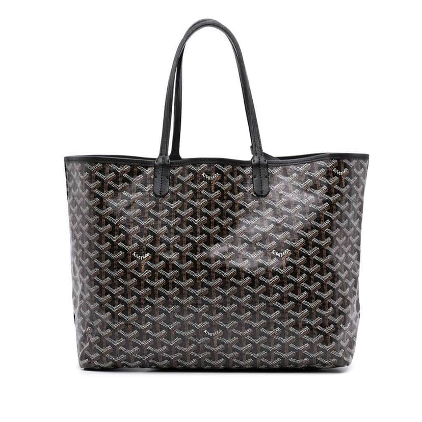 Goyard Goyardine Saint Louis PM Black Canvas Good condition - Front View