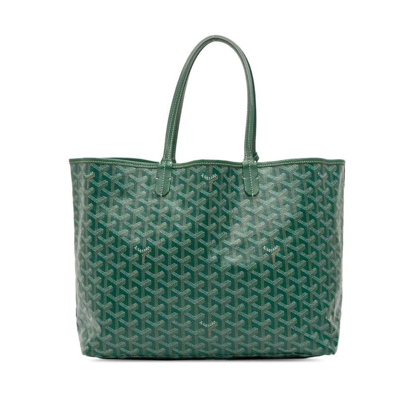 Goyard Goyardine Saint Louis PM Green Canvas Good condition - Front View