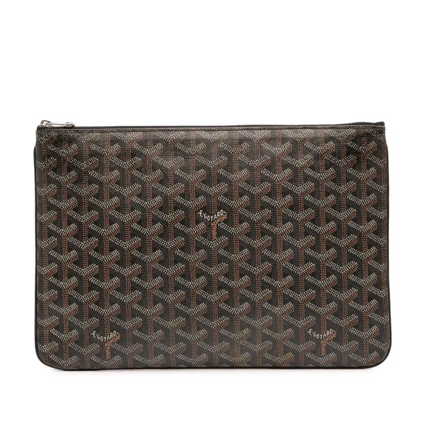 Goyard Goyardine Senat MM Black Canvas Good condition - Front View