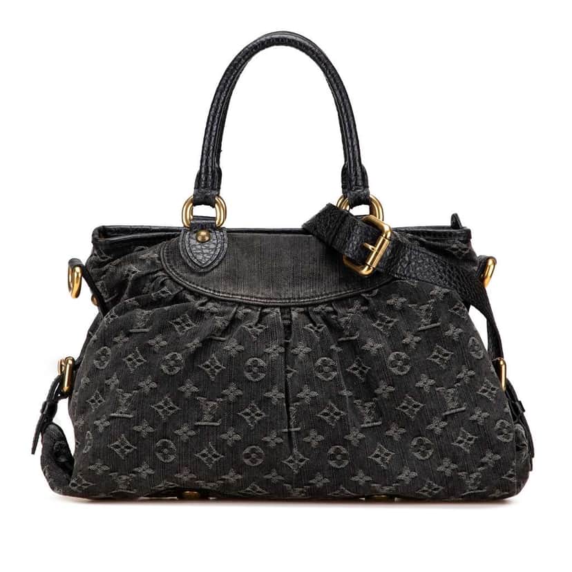Louis Vuitton Monogram Denim Neo Cabby MM Black Denim Good condition - Front View