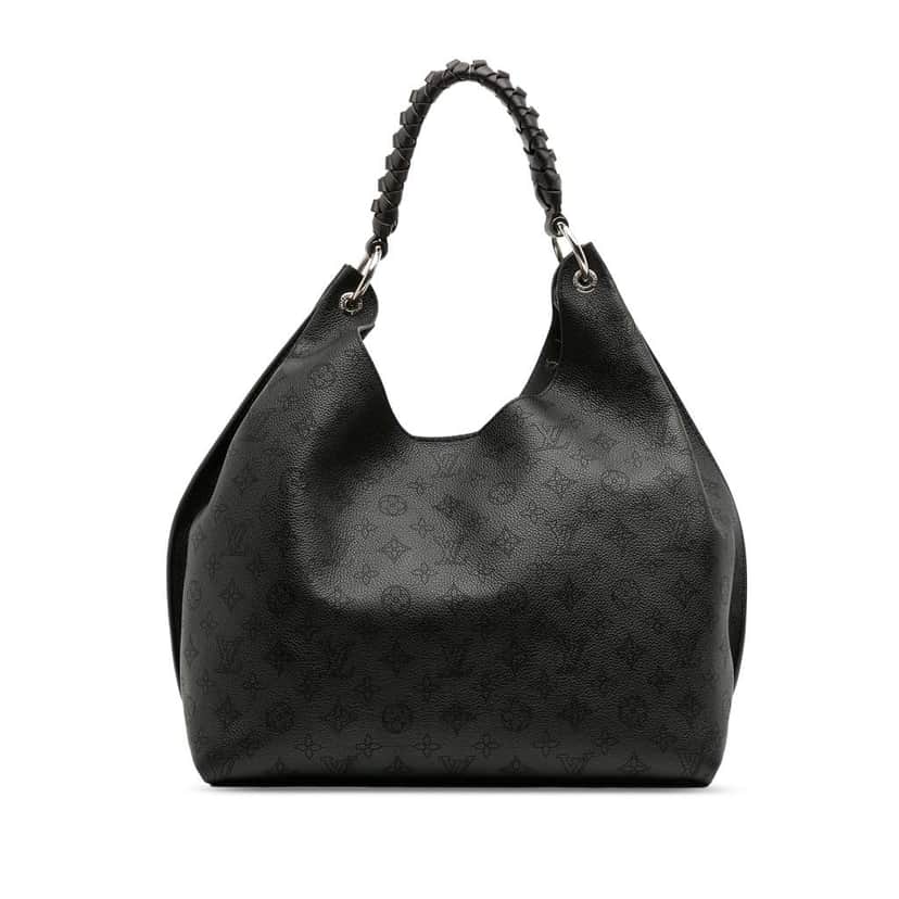 Louis Vuitton Monogram Mahina Carmel Black Leather Good condition - Front View
