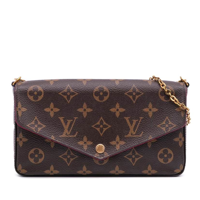 Louis Vuitton Monogram Pochette Felicie Brown Canvas Good condition - Front View