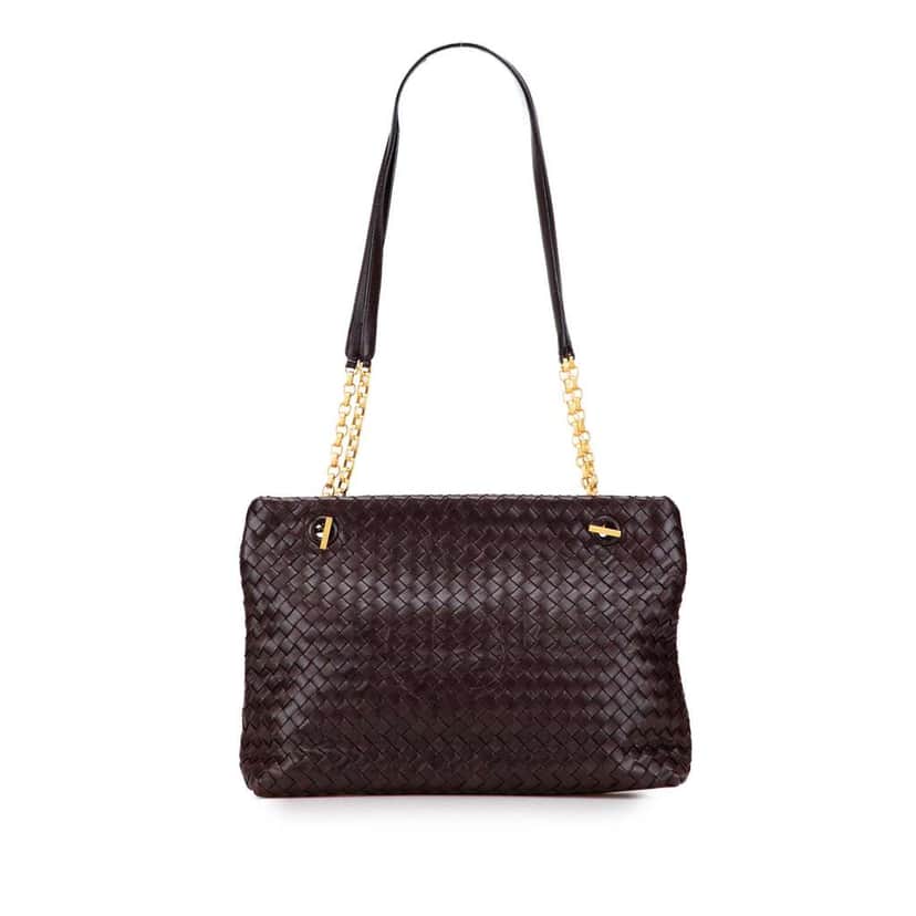 Bottega Veneta Nappa Intrecciato Tote Brown Leather Good condition - Front View