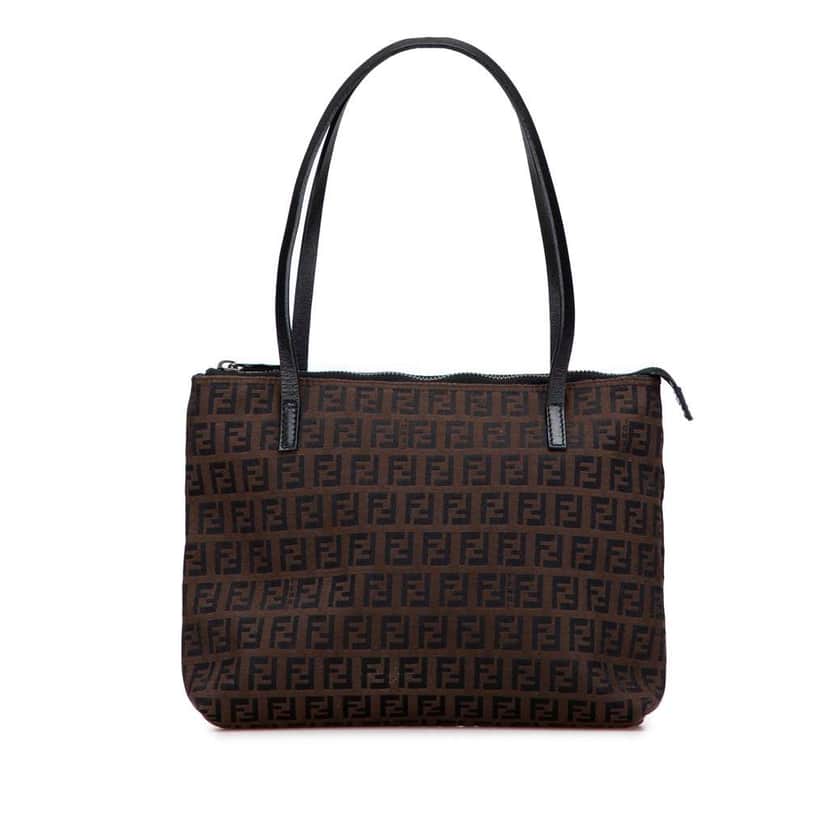 Fendi Zucchino Canvas Tote Brown Canvas Good condition - Front View