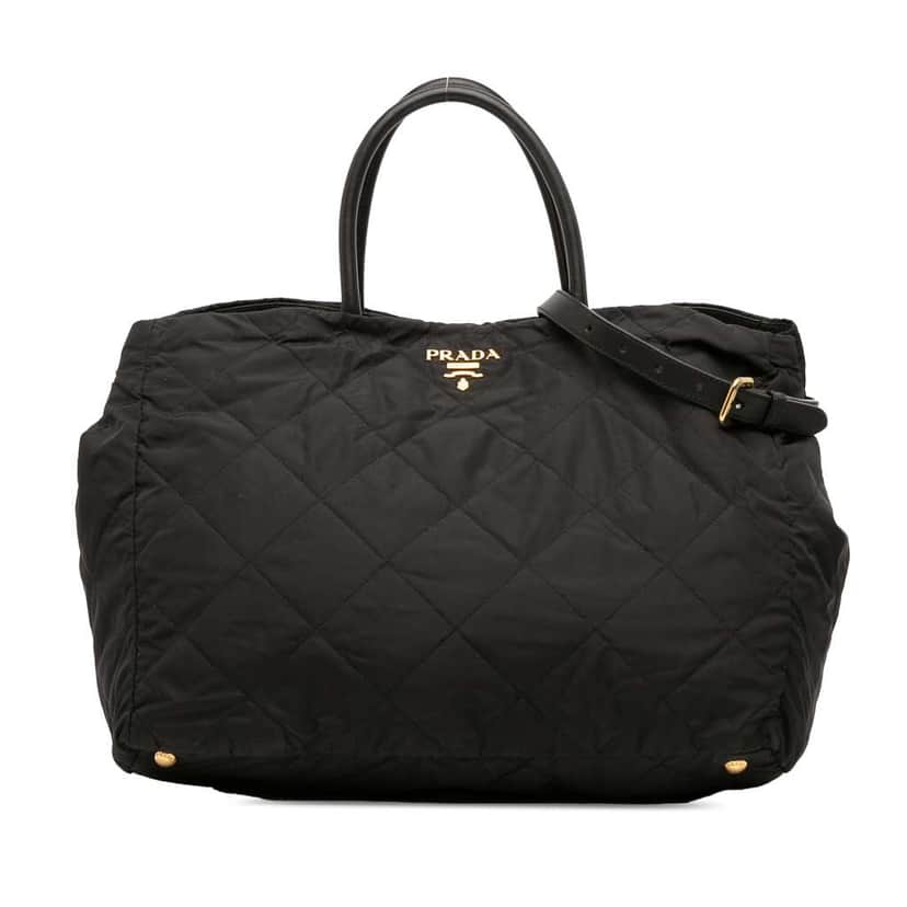 Prada Impuntu Tessuto Satchel Black Good condition - Front View