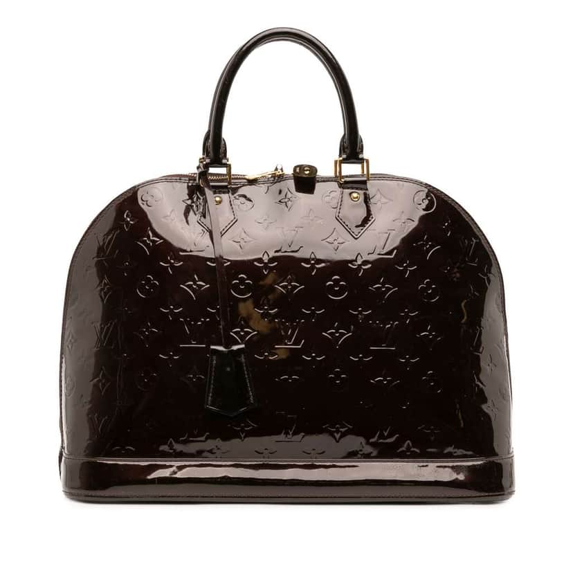 Louis Vuitton Monogram Vernis Alma GM Purple Leather Good condition - Front View