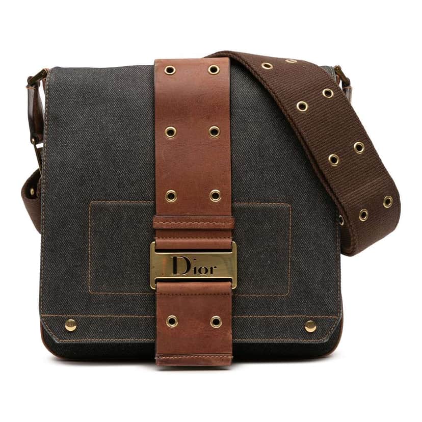 Dior Denim Street Chic Crossbody Blue Denim Good condition - Front View