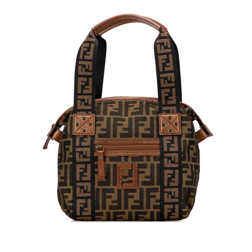 Fendi Zucca Canvas FF Handbag Brown Canvas Good condition - Front View