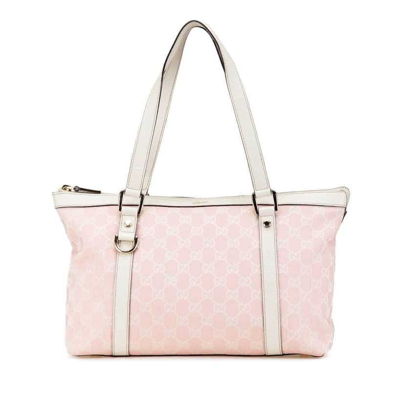 Gucci GG Canvas Abbey D Ring Tote Pink Canvas Good condition - Front View