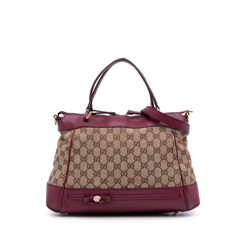 Gucci GG Canvas Mayfair Satchel Brown Canvas Good condition - Front View