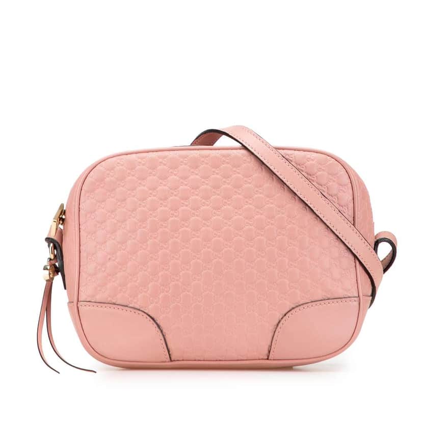 Gucci Microguccissima Bree Crossbody Pink Leather Very good condition - Front View