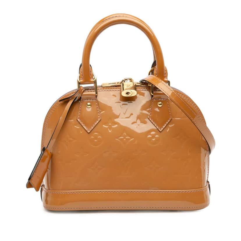 Louis Vuitton Monogram Vernis Alma BB Brown Leather Good condition - Front View