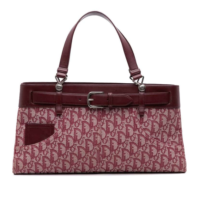 Dior Diorissimo Trotter Canvas Horizontal Tote Red Canvas Good condition - Front View