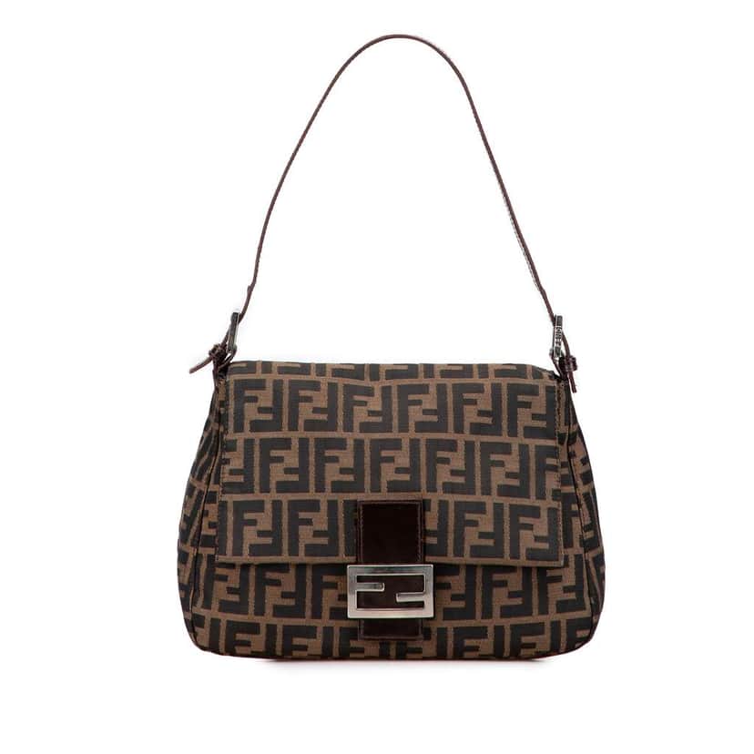 Fendi Zucca Canvas Mamma Forever Brown Canvas Fair condition - Front View
