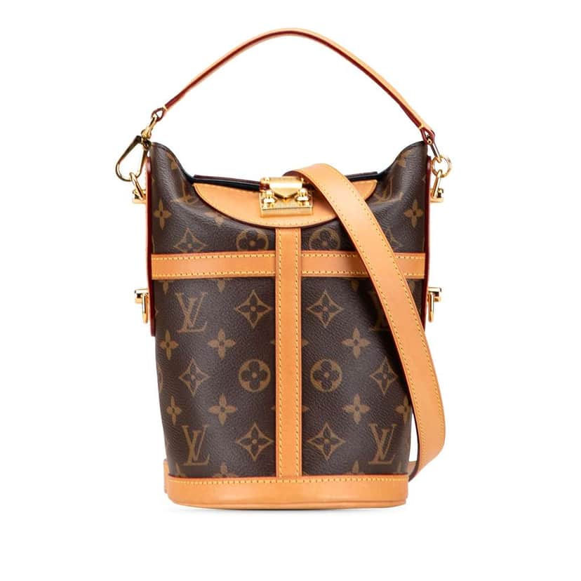 Louis Vuitton Monogram Duffle Bucket Bag Brown Good condition - Front View