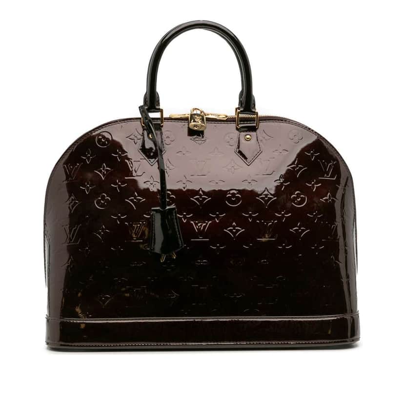 Louis Vuitton Monogram Vernis Alma GM Purple Leather Fair condition - Front View