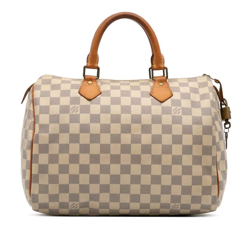 Louis Vuitton Damier Azur Speedy 30 White Good condition - Front View