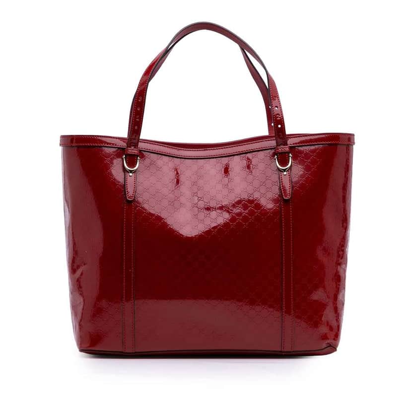 Gucci Patent Microguccissima Nice Tote Red Leather Good condition - Front View