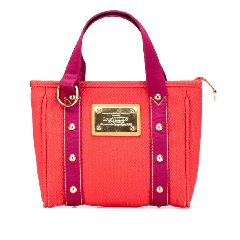 Louis Vuitton Antigua Cabas PM Red Canvas Good condition - Front View