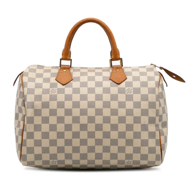 Louis Vuitton Damier Azur Speedy 30 White Good condition - Front View