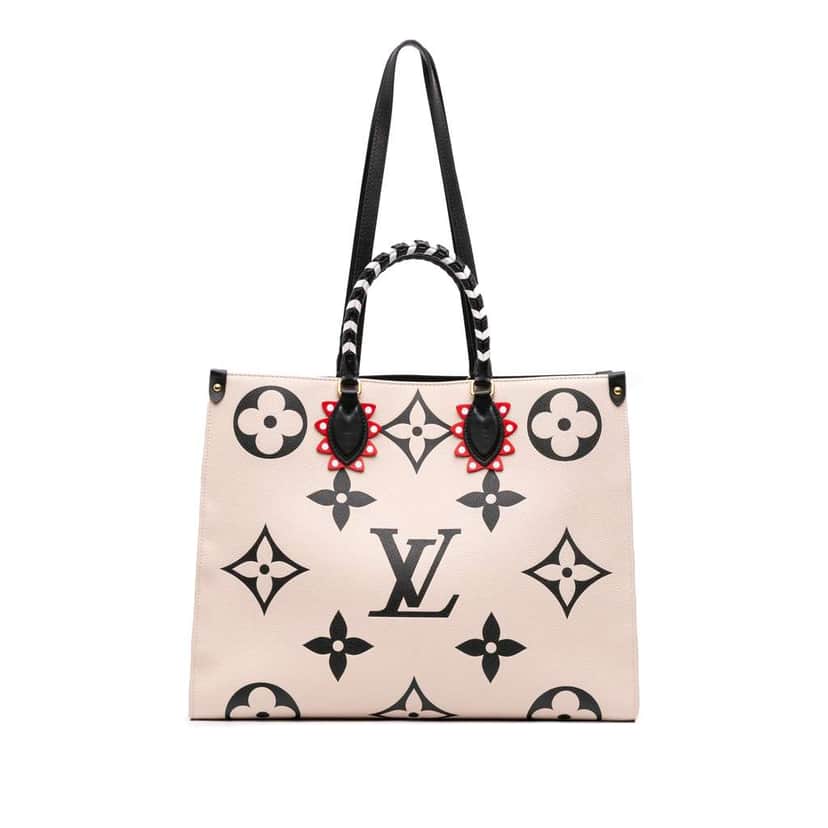 Louis Vuitton Monogram Empreinte Giant Crafty Onthego GM Brown Leather Good condition - Front View