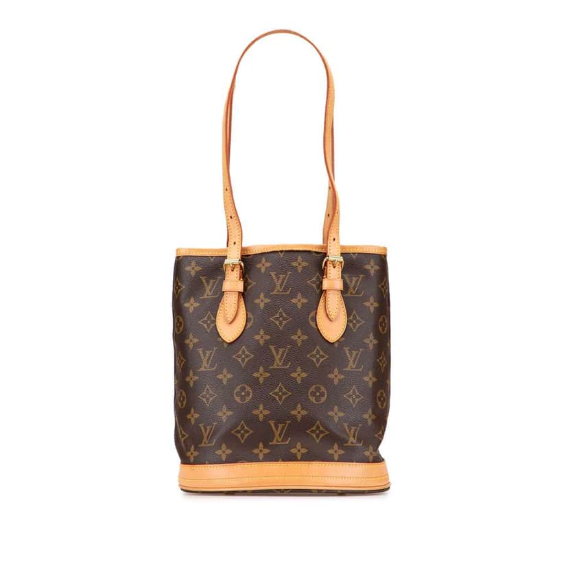 Louis Vuitton Monogram Petit Bucket Brown Fair condition - Front View