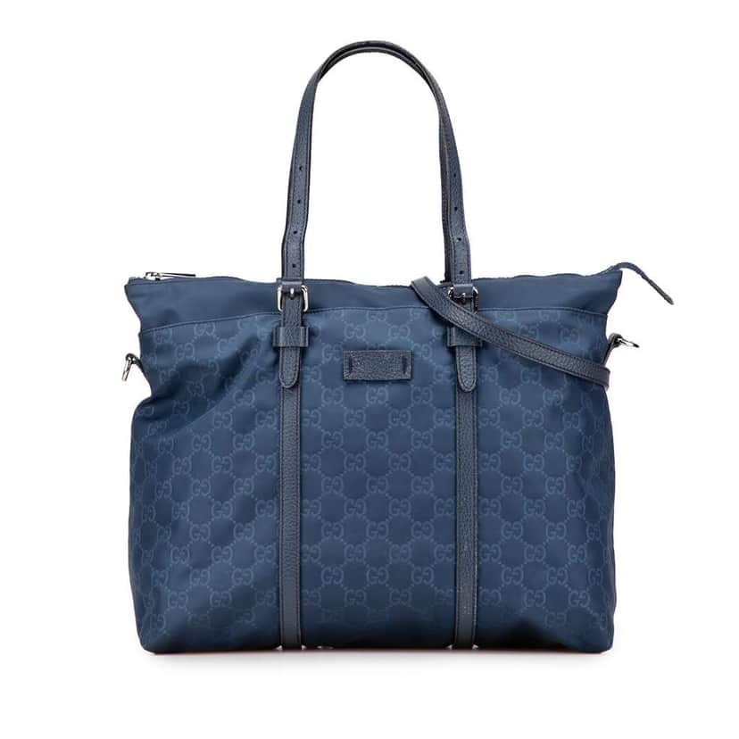 Gucci GG Nylon Satchel Blue Good condition - Front View