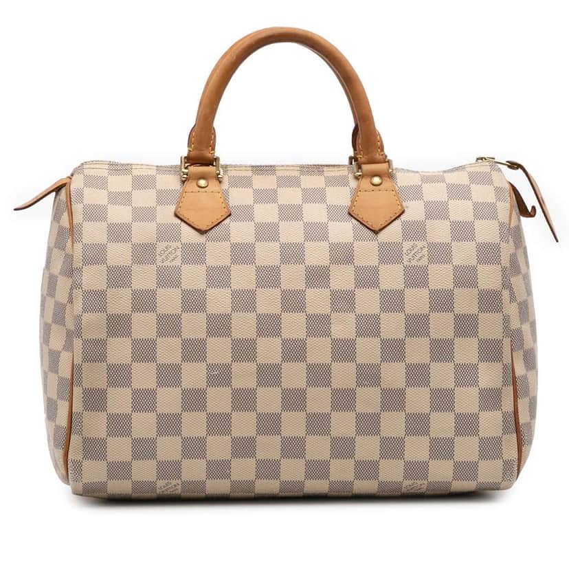Louis Vuitton Damier Azur Speedy 30 White Good condition - Front View