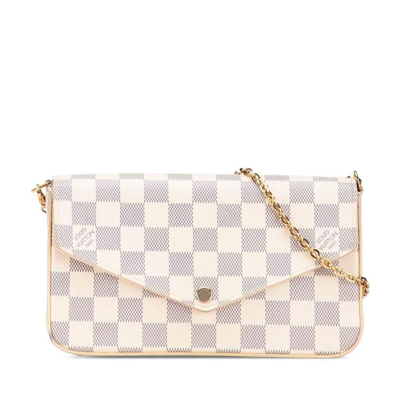 Louis Vuitton Damier Azur Pochette Felicie White Good condition - Front View