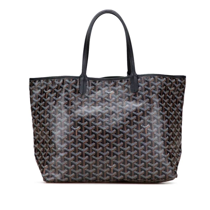 Goyard Goyardine Saint Louis PM Black Canvas Good condition - Front View